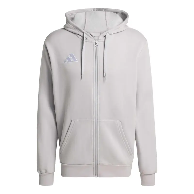Felpa con cerniera a cappuccio adidas Entrada 26 Gris