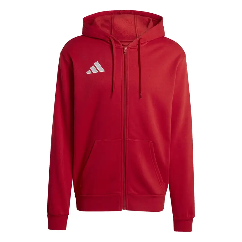Felpa con cerniera a cappuccio adidas Entrada 26 Rouge