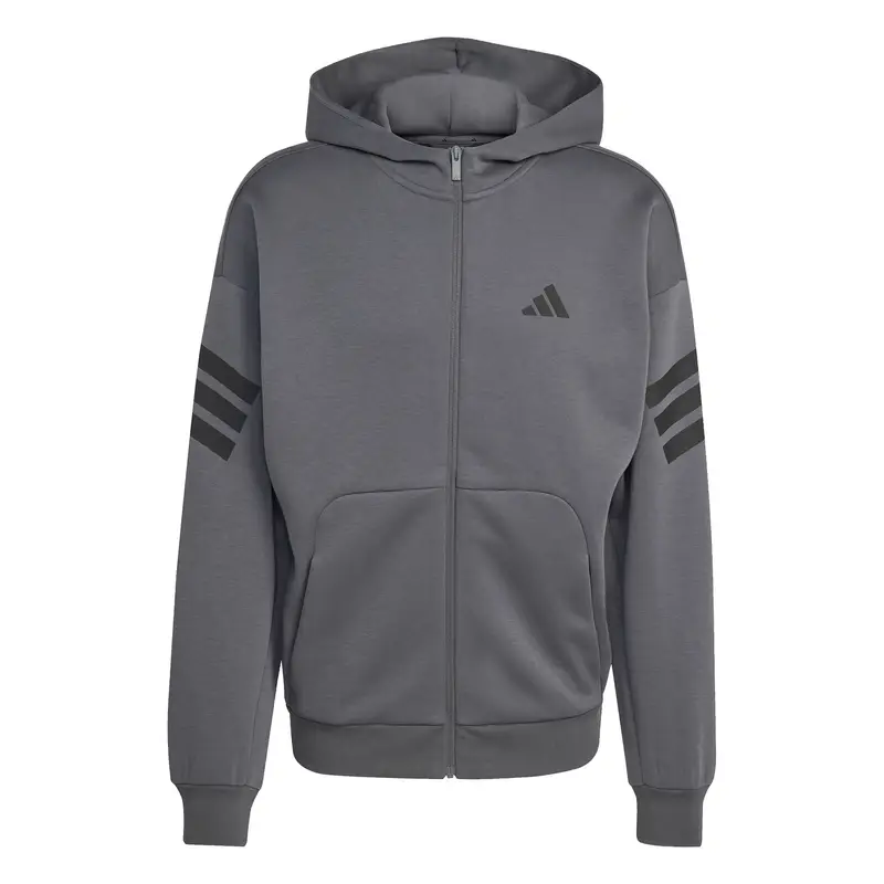 Felpa con cerniera a cappuccio adidas Future Icons 3-Stripes Gris