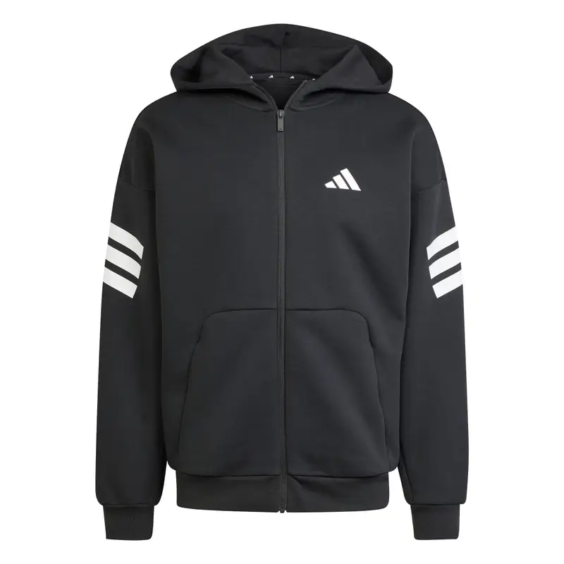 Felpa con cerniera a cappuccio adidas Future Icons 3-Stripes Noir