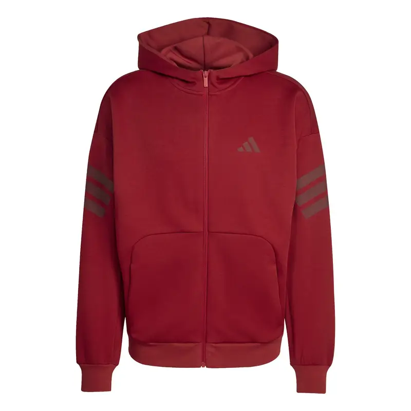 Felpa con cerniera a cappuccio adidas Future Icons 3-Stripes Rouge