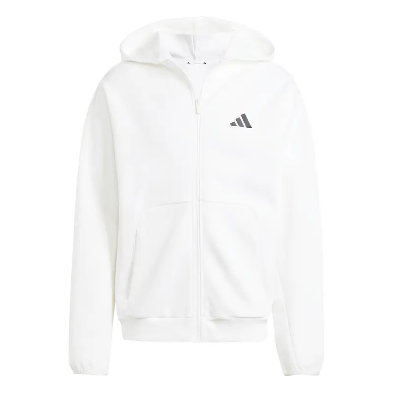 Felpa con cerniera a cappuccio adidas Future Icons Blanc
