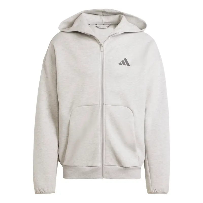 Felpa con cerniera a cappuccio adidas Future Icons Small Logo Gris