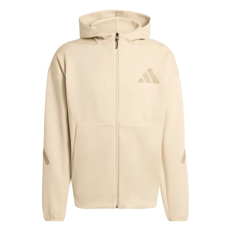 Felpa con cerniera a cappuccio adidas Z.N.E Beige