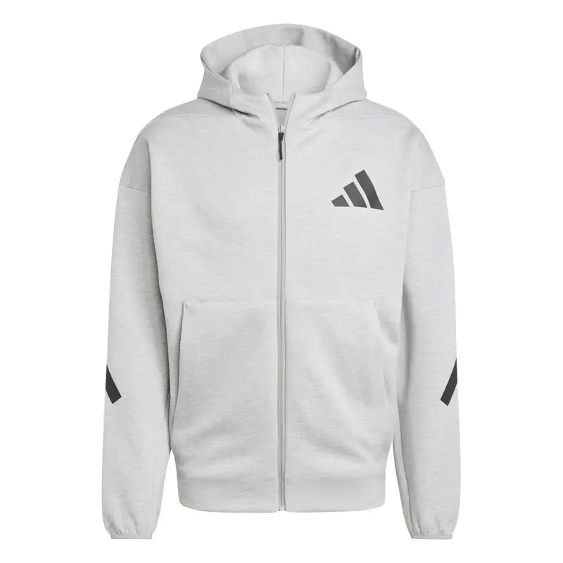 Felpa con cerniera a cappuccio adidas Z.N.E Gris