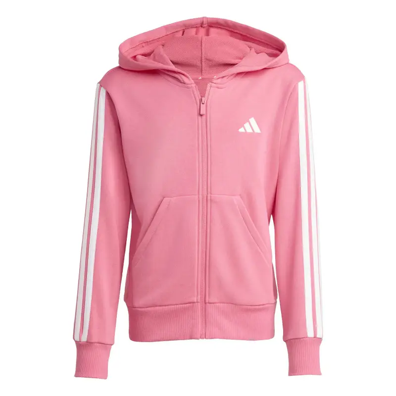 Felpa con cerniera a cappuccio da bambina adidas Essentials