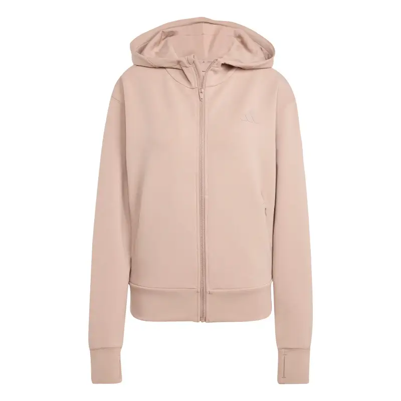 Felpa con cerniera a cappuccio da donna adidas D4T Workout