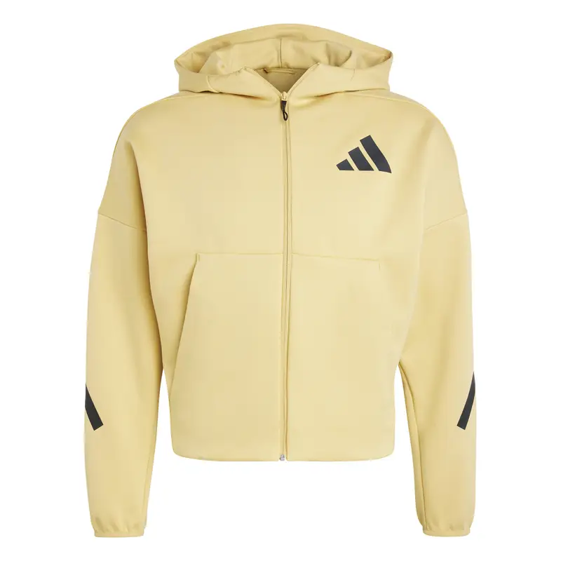 Felpa con cerniera a cappuccio da donna adidas Z.N.E Jaune