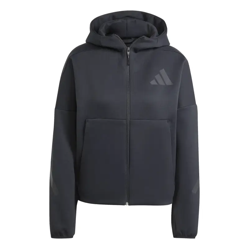 Felpa con cerniera a cappuccio da donna adidas Z.N.E Noir