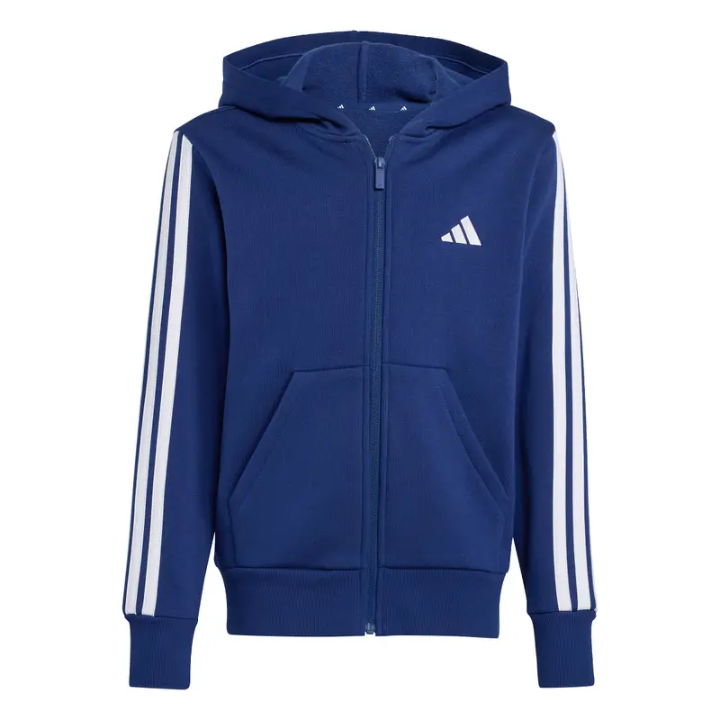 Felpa con cerniera a cappuccio per bambini adidas Essentials Bleu