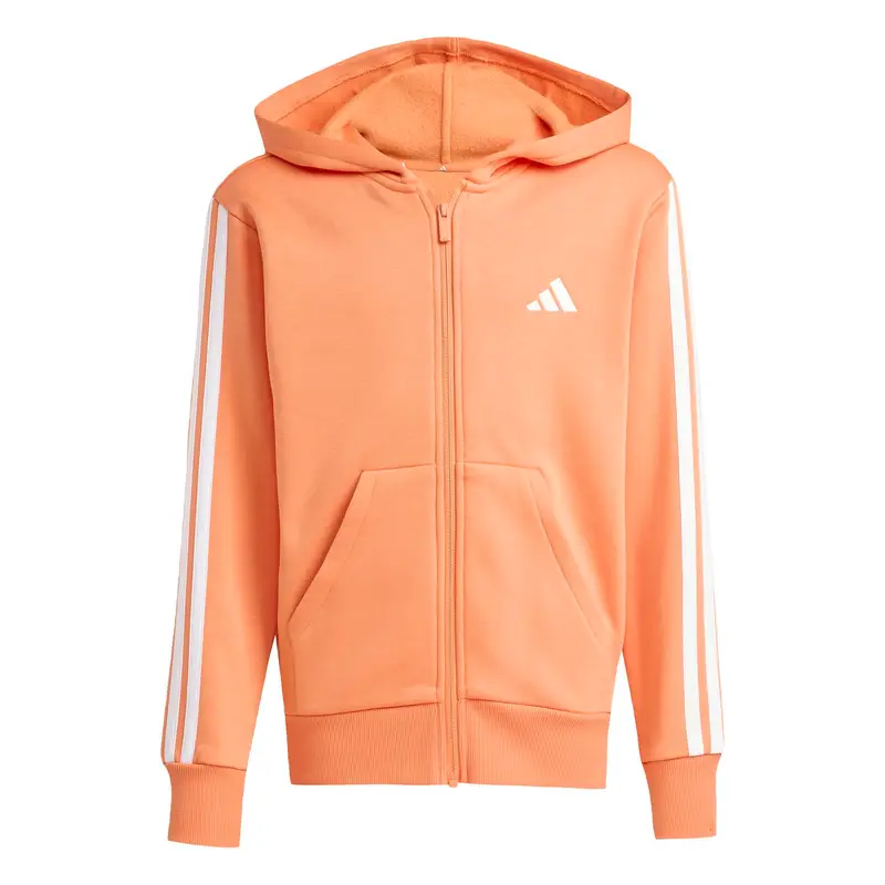 Felpa con cerniera a cappuccio per bambini adidas Essentials Orange