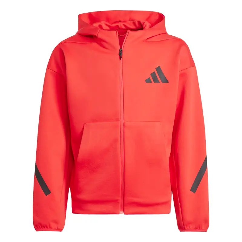 Felpa con cerniera a cappuccio per bambini adidas Z.N.E Rouge