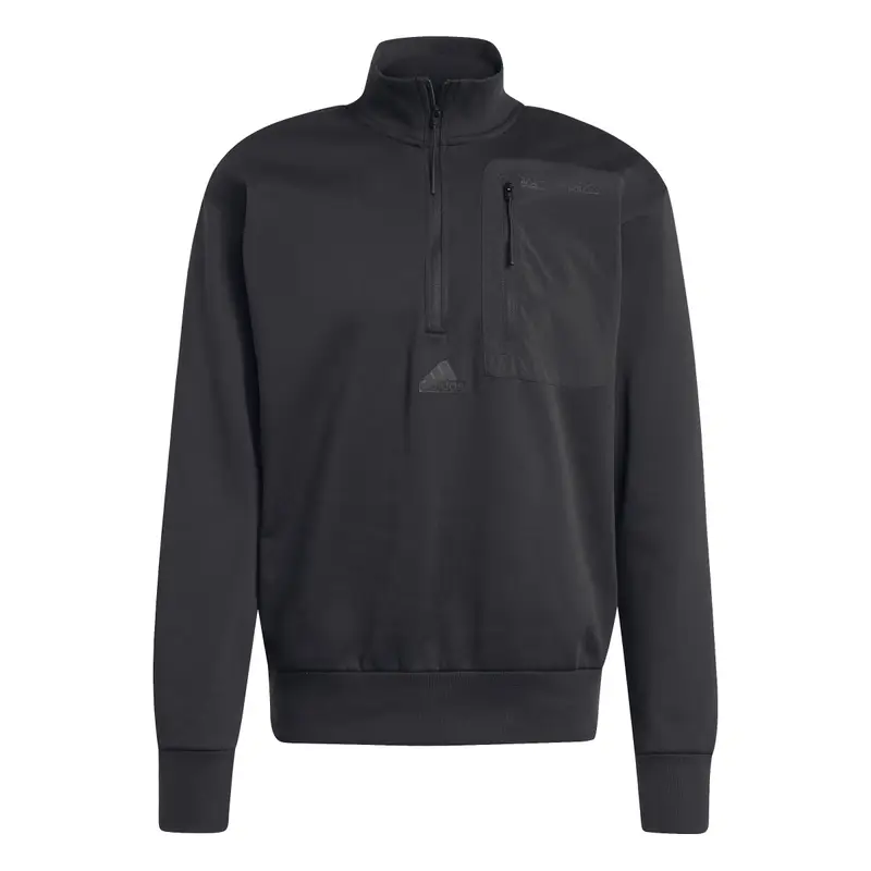Felpa con cerniera a metà adidas City Escape Fleece Noir