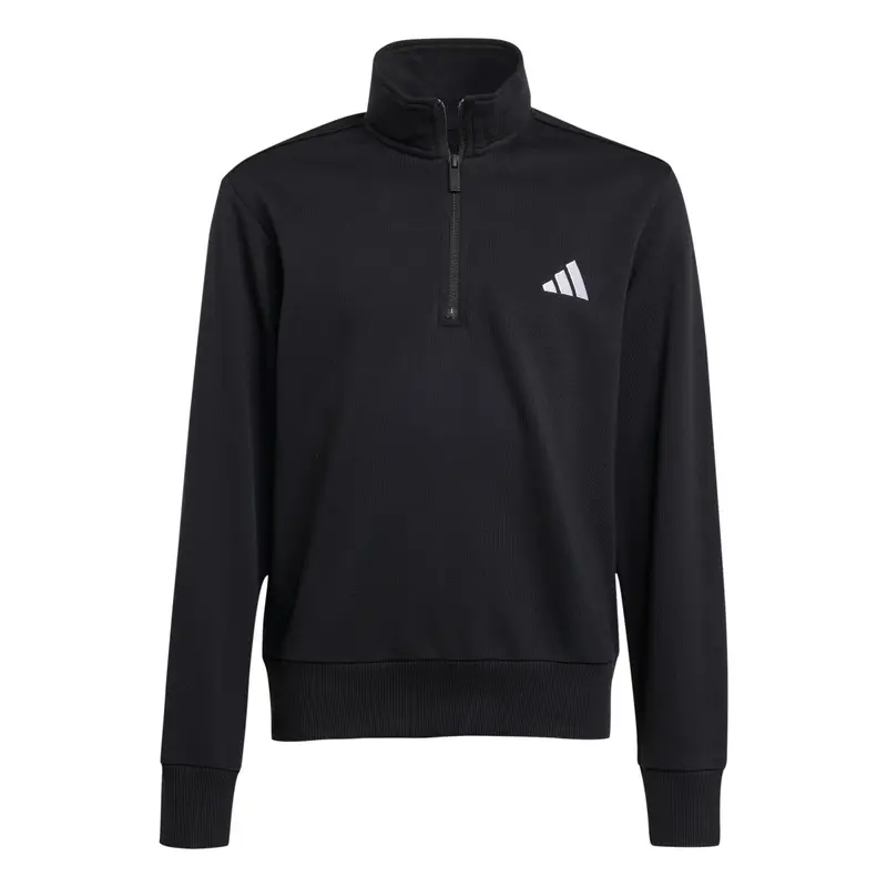 Felpa con cerniera a metà per bambini adidas Essentials Noir