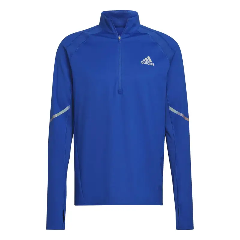 Felpa con mezza zip adidas Everydayrun Bleu