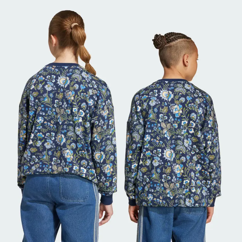 Felpa Crew adidas Originals X Liberty London Kids Night Indigo miniatura 2