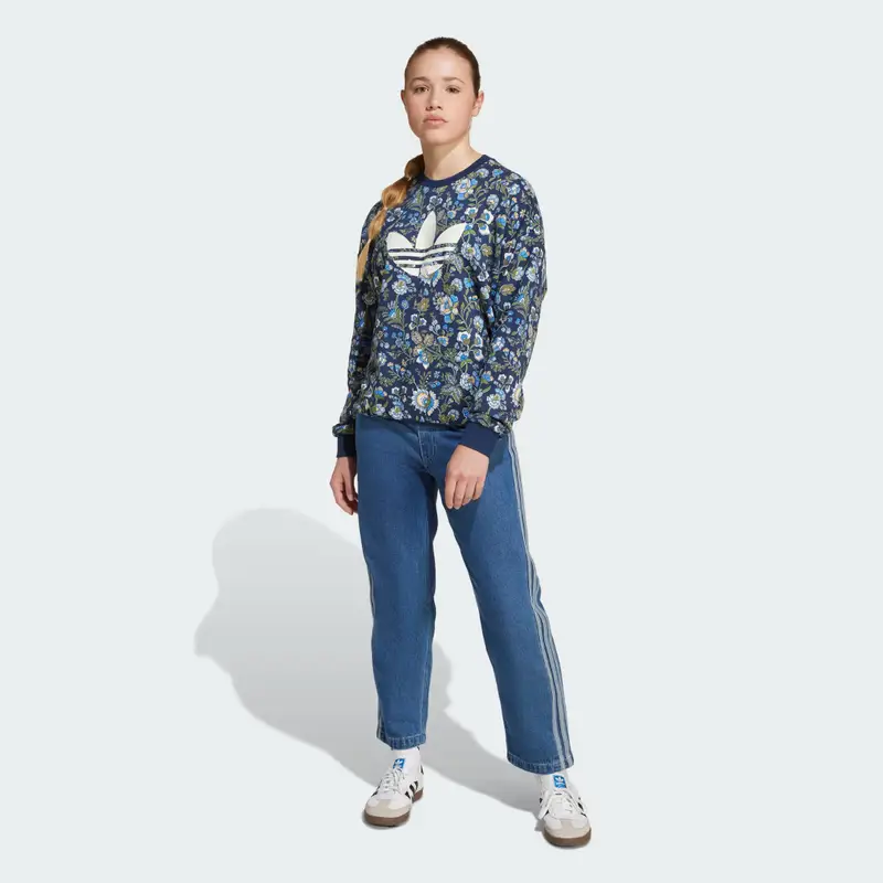Felpa Crew adidas Originals X Liberty London Kids Night Indigo miniatura 3