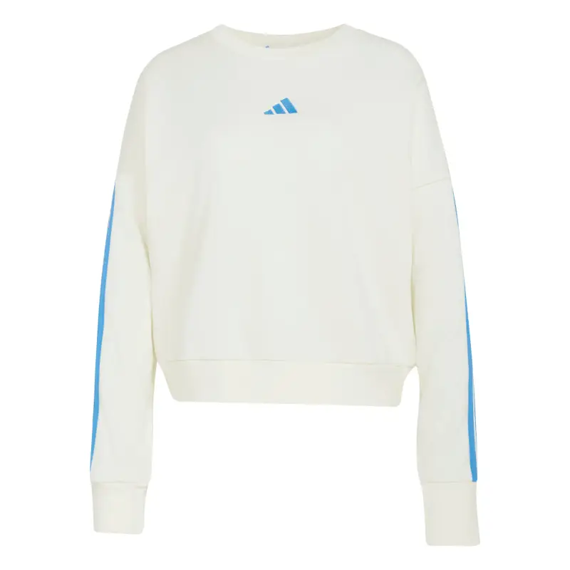 Felpa da donna adidas Essentials French 3-Stripes Blanc