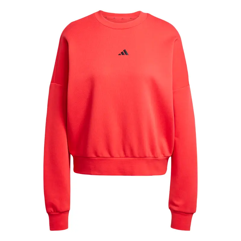 Felpa da donna adidas Essentials Small Logo Feelcozy Rouge