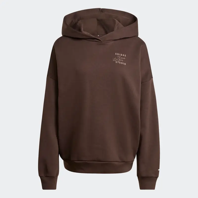 Felpa da donna adidas Studio HD Auco 3-Stripes Marron