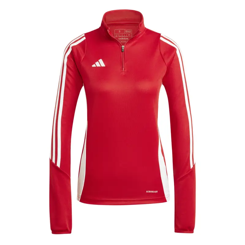 Felpa da donna con 1/4 di cerniera adidas Tiro 24 Rouge