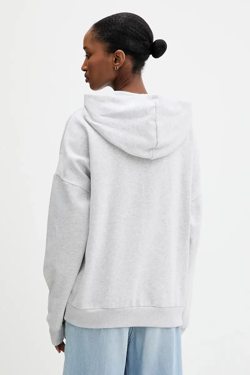 felpa donna colore grigio con cappuccio KT0882 miniatura 3