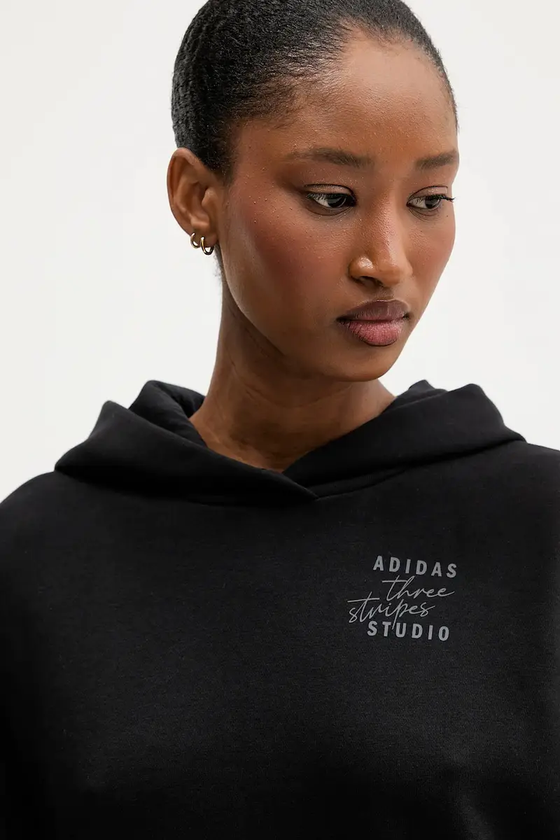 felpa donna colore nero con cappuccio KT0878 miniatura 4