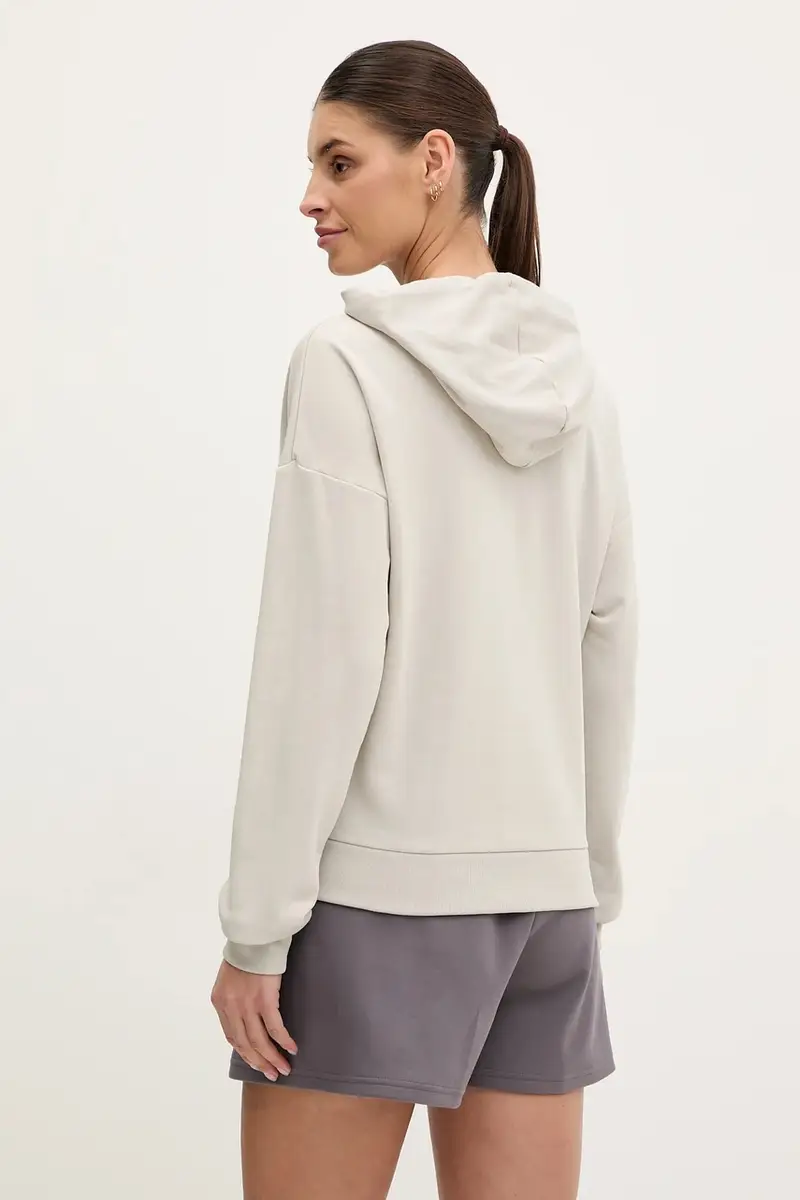 felpa Essentials donna colore beige con cappuccio JC5934 miniatura 3