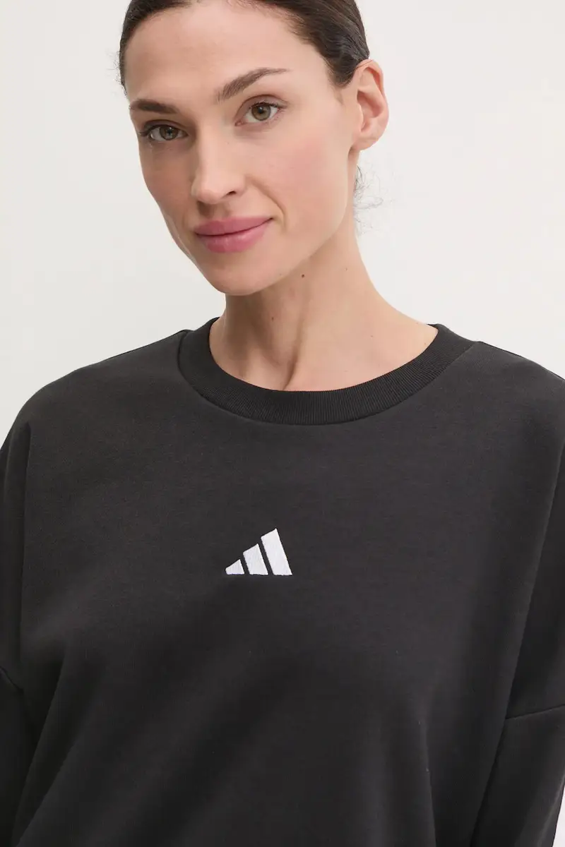 felpa Essentials donna colore nero con applicazione JE0016 miniatura 4