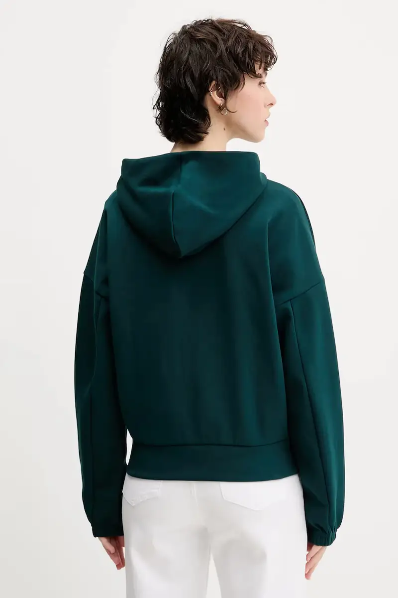 felpa Essentials donna colore verde con cappuccio JW7876 miniatura 3