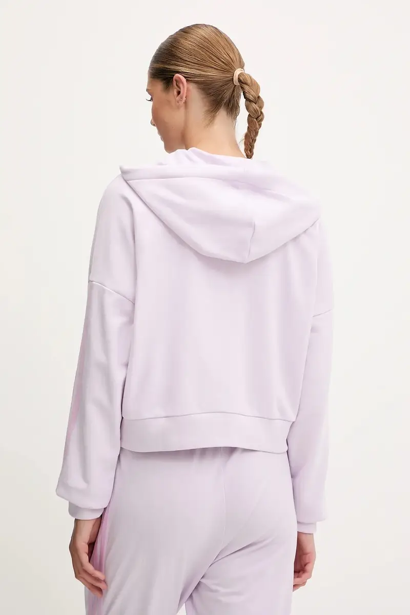 felpa Essentials donna colore violetto con cappuccio JN1947 miniatura 3