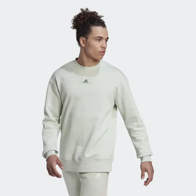 Felpa Essentials FeelVivid Cotton Fleece Drop Shoulder | Adidas Verde