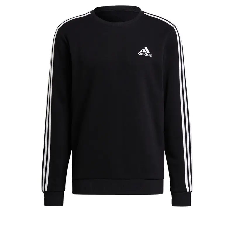Felpa Essentials Fleece 3-Stripes | Adidas Nero