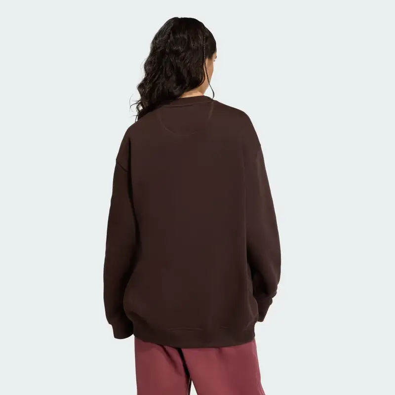 Felpa Essentials Fleece Long Oversized Crew Aurora Coffee miniatura 2