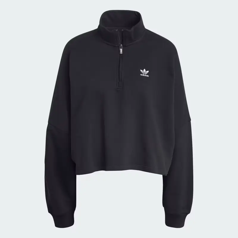 Felpa Essentials French Terry 1/2 Zip Black