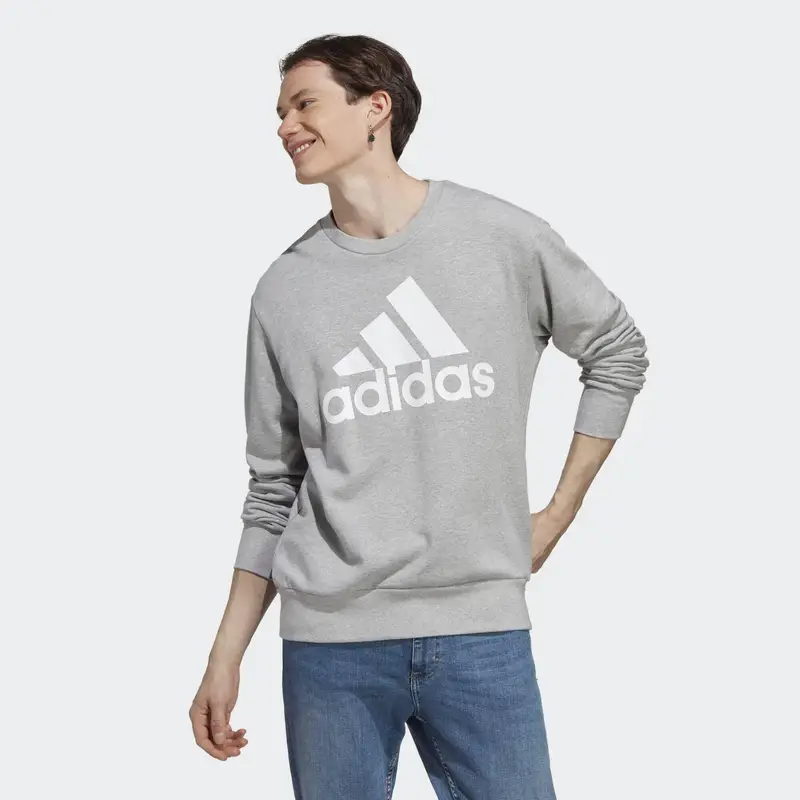 Felpa Essentials French Terry Big Logo | Adidas Grigio