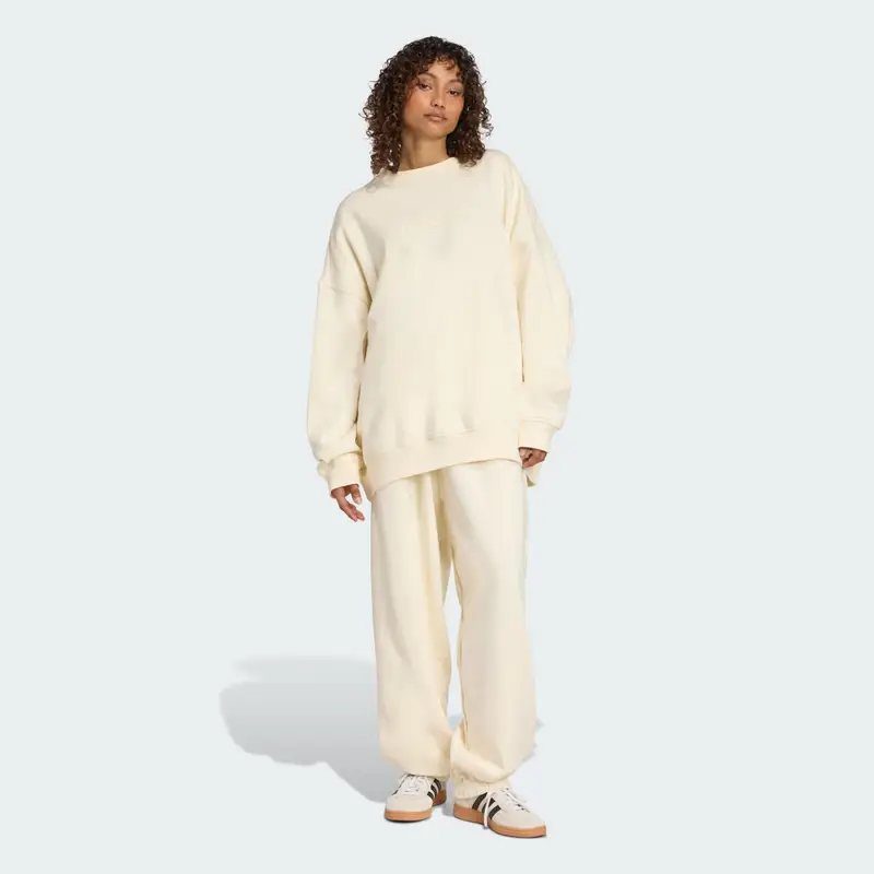 Felpa Essentials Linear Oversized Crew Cream White miniatura 3