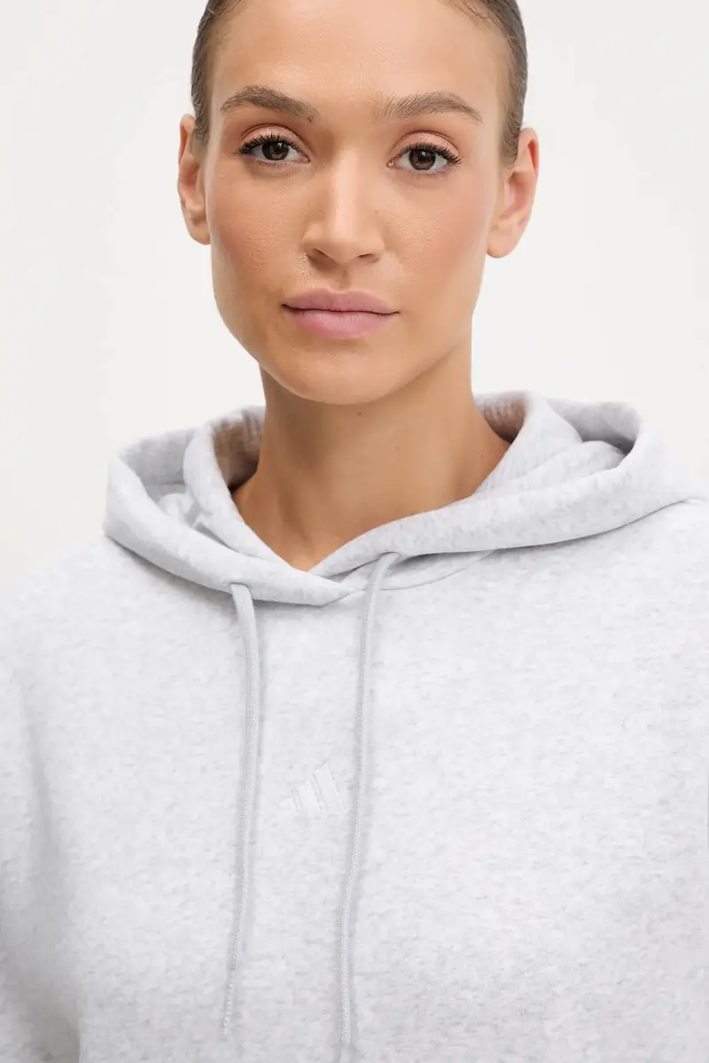 felpa Essentials Small Logo Feel Cozy Hoodie donna colore grigio con cappuccio JN1853 miniatura 4