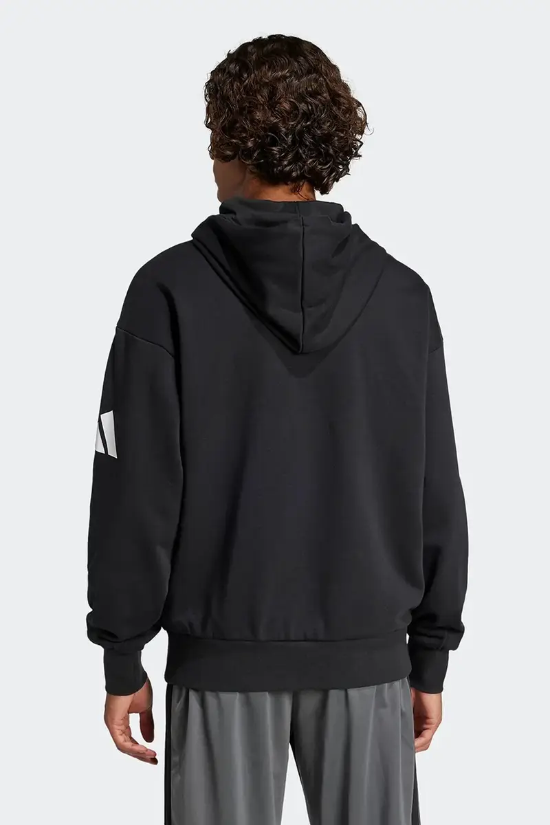 felpa Essentials uomo colore nero con cappuccio JF3587 miniatura 2