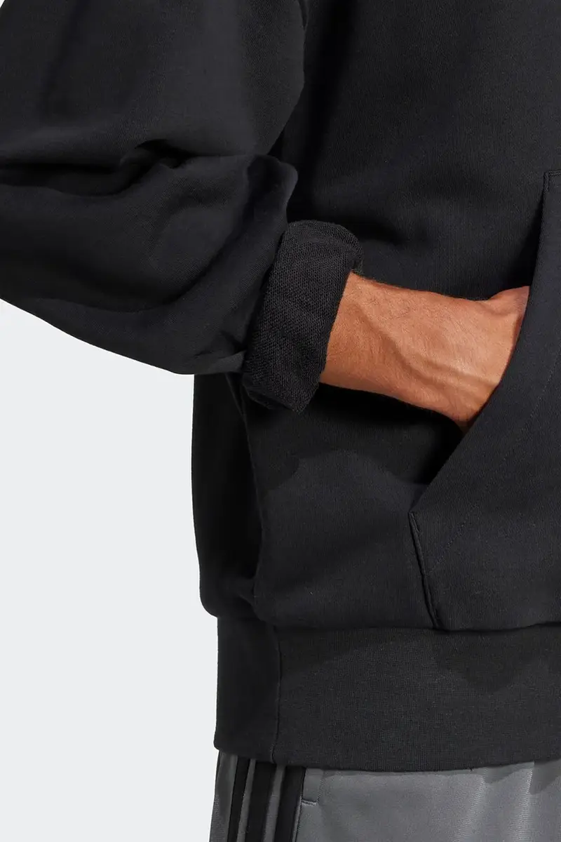 felpa Essentials uomo colore nero con cappuccio JF3587 miniatura 4