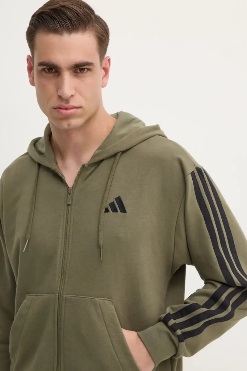 felpa Essentials uomo colore verde con cappuccio JD1875 miniatura 3