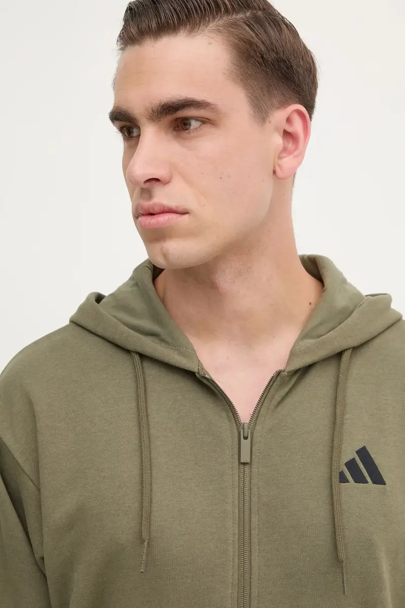 felpa Essentials uomo colore verde con cappuccio JD1875 miniatura 4