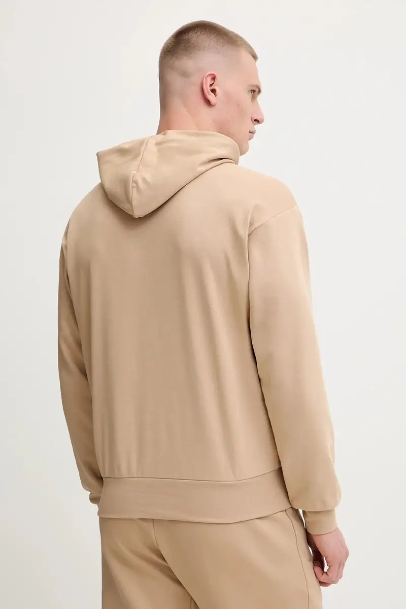 felpa Feelcozy uomo colore beige con cappuccio JX3325 miniatura 3