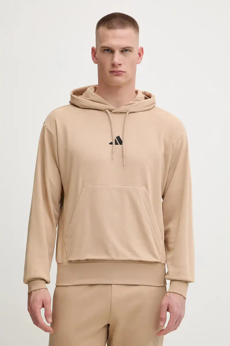 felpa Feelcozy uomo colore beige con cappuccio JX3325