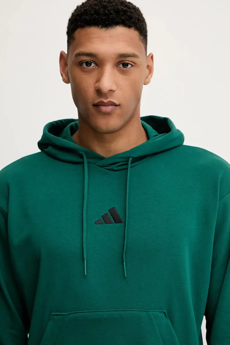 felpa Feelcozy uomo colore verde con cappuccio JE3841 miniatura 4