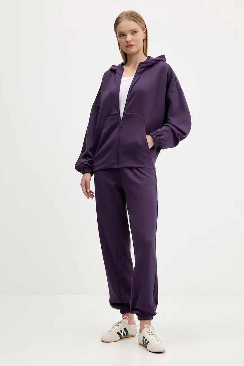 felpa Future Icons donna colore violetto con cappuccio JX0441 miniatura 2