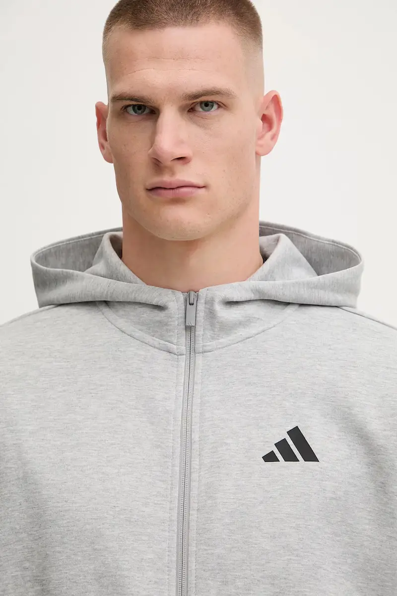 felpa Future Icons uomo colore grigio con cappuccio JD4945 miniatura 4