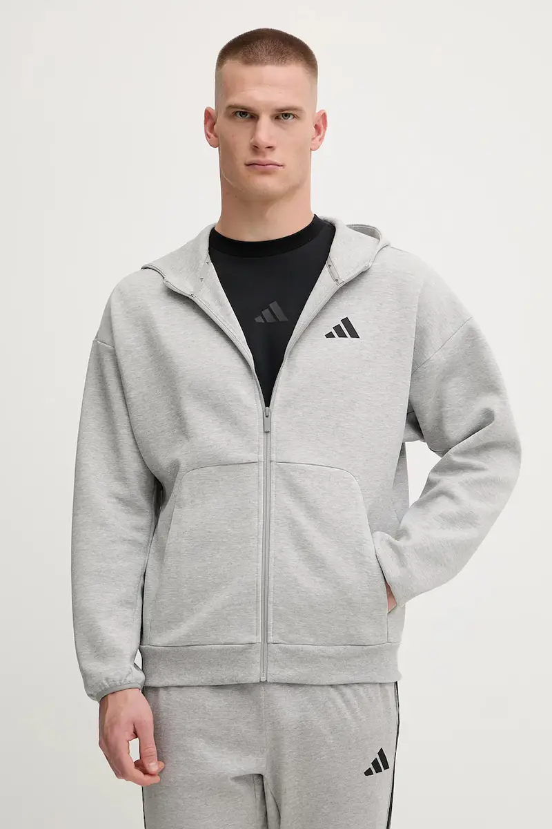 felpa Future Icons uomo colore grigio con cappuccio JD4945