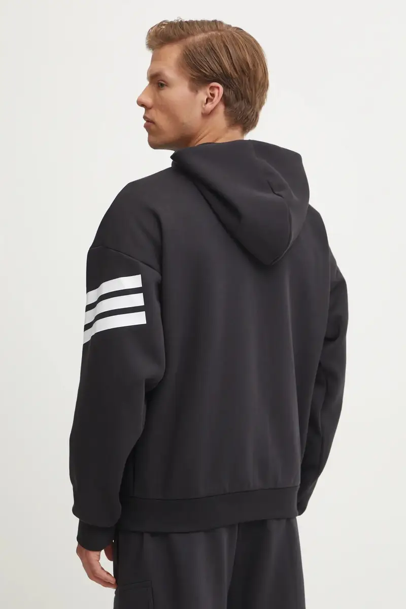 felpa Future Icons uomo colore nero con cappuccio JD4827 miniatura 3