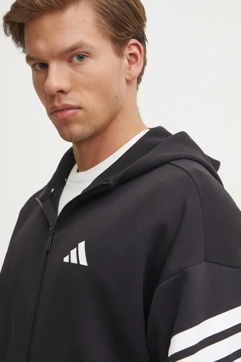 felpa Future Icons uomo colore nero con cappuccio JD4827 miniatura 4